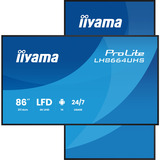iiyama ProLite LH8664UHS-B3AG 85.6" 4K Ultra HD, Affichage public Noir (Mat), HDMI, USB-C, Audio, WiFi 5, LAN, Android 14