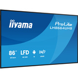 iiyama ProLite LH8664UHS-B3AG, Affichage public Noir (Mat)