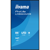 iiyama ProLite LH8664UHS-B3AG, Affichage public Noir (Mat)