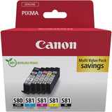 Canon PGI-580BK/CLI-581 BK/C/M/Y, Encre 