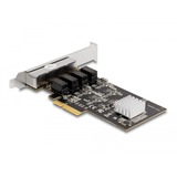 DeLOCK Carte PCI Express x4 4 x RJ45 Gigabit LAN, Carte réseau 
