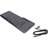 HP 400 Backlit clavier Noir, Layout BE (AZERTY), 100%, BE (AZERTY), 100%, filaire, USB-C