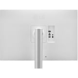 LG UltraFine 27UP650K-W 27" 4K Ultra HD Moniteur Blanc/argent, 1x DisplayPort, 2x HDMI