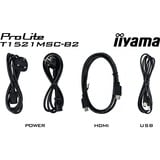 iiyama ProLite T1521MSC-B2 15" Moniteur tactile Noir, 1x HDMI, 1x VGA