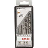 Bosch Coffrets de forets hélicoïdaux à bois, Jeu de mèches de perceuse Perceuse, Mèche à bois, 8 mm, 7,5 cm, Tige hexagonale, Acier inoxydable