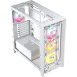 Corsair FRAME 4000D LCD RS ARGB Premium boîtier midi tower Blanc | 3x USB-C | RGB | Verre Trempé