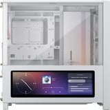 Corsair FRAME 4000D LCD RS ARGB Premium boîtier midi tower Blanc | 3x USB-C | RGB | Verre Trempé