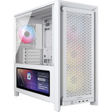 Corsair FRAME 4000D LCD RS ARGB boîtier midi tower Blanc | 3x USB-C | RGB | Verre Trempé