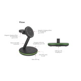 ICY BOX 3-en-1 sans fil, Chargeur Noir, IB-SH102-CH