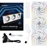 Lian Li UNI FAN TL 120 Wireless ventilateurs de boîtier RGB  Blanc, 3 pièces, 120 x 124 x 28 mm, PWM, contrôleur inclus