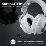 Logitech PRO X 2 LIGHTSPEED Wireless casque gaming over-ear Blanc, PC, PlayStation 5, PlayStation 4, Nintendo Switch
