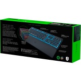 Razer Clavier de jeu à profil bas Ornata V3 X, clavier gaming Noir, Layout États-Unis, Membrane, LED RGB, keycaps en ABS