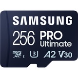 SAMSUNG PRO Ultimate 256 Go microSDXC, Carte mémoire Bleu, UHS-I U3, Classe 3, V30, lecteur de carte inclus