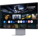 Samsung Smart Monitor M9 M90SF 32" 4K Ultra HD Argent, 1x DisplayPort, 1x HDMI, 1x USB-C, 2x USB-A, 165 Hz, Wi-Fi 5, BT