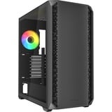 Sharkoon AK2 RGB boîtier midi tower Noir | 2x USB-A | 1x USB-C | RGB | Verre Trempé
