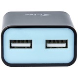 i-tec Chargeur USB 2 ports 2,4A, Bloc d'alimentation Noir