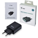 i-tec Chargeur USB 2 ports 2,4A, Bloc d'alimentation Noir