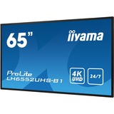 iiyama LH6552UHS-B1 affichage de messages Panneau plat de signalisation numérique 163,8 cm (64.5") IPS 500 cd/m² 4K Ultra HD Noir Intégré dans le processeur Android 8.0 24/7, Affichage public Noir, Panneau plat de signalisation numérique, 163,8 cm (64.5"), IPS, 3840 x 2160 pixels, 24/7