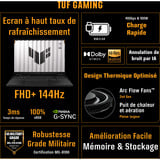 ASUS TUF Gaming A18 (FA808UH-S8007W) 18" PC portable gaming  Gris | Ryzen 7 260 | RTX 5050 | 16 Go | SSD 1 To | 165 Hz