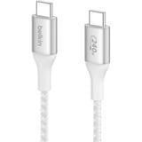 Belkin BoostCharge USB-C - 240 W, Câble Blanc