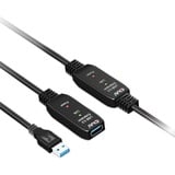 Club 3D Répéteur actif USB 3.2 Gen1, Câble Noir, 10 mètres, inclus CAC-1408 USB-A - Micro-USB