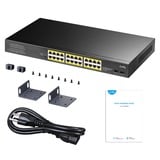 Cudy 24-Port Gigabit PoE+ Switch with 2 Noir
