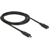 DeLOCK USB-C 3.1 Gen 1 SuperSpeed, mâle > femelle, Câble d'extension Noir, 2 mètres