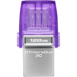 Kingston DataTraveler microDuo 3C 128 Go, Clé USB Violet/transparent, USB-A + USB-C