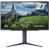 LG UltraGear 27GS85Q-B 27" Moniteur gaming  Noir, 2x HDMI, 1x DisplayPort, Nano IPS, 180Hz (O/C 200Hz)