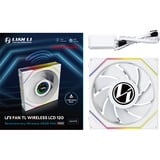 Lian Li UNI FAN TL 120 LCD Wireless Reverse Blade ventilateur de boîtier RGB  Blanc, 120 x 124 x 28 mm, PWM, 1x 9 broches USB