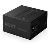 NZXT C750 Gold Core, 750 Watt alimentation  Noir, 1x 12VHPWR, 2x PCIe, gestion des câbles