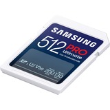 SAMSUNG PRO Ultimate 512 Go SDXC, Carte mémoire Blanc/Bleu, UHS-I U3, Classe 3, V30, lecteur de carte inclus