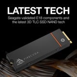 Seagate FireCuda 530 4 To avec dissipateur thermique SSD Noir, ZP4000GM3A023, PCIe 4.0 x4, NVMe 1.4, M.2 2280