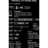 Wera 8100 SA 4 Jeu de cliquets Zyklop Speed, 1/4", Set d'outils Noir/Vert, Clé à cliquet de 41 pièces avec tête pivotante