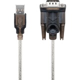 goobay Convertisseur USB-A > série RS232, Câble Transparent, 1,5 mètres
