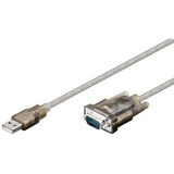 goobay Convertisseur USB-A > série RS232, Câble Transparent, 1,5 mètres