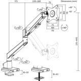 goobay Support pour écran simple, 17 à 32 pouces, Support de moniteur Noir