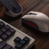 8BitDo Retro R8 Mouse N Edition, Souris gaming Gris/Rouge, 50 - 26 000 DPI, Bluetooth / USB-C / 2,4 GHz