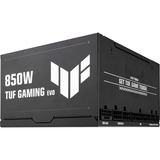 ASUS TUF Gaming Gold EVO alimentation modulaire 850 watt Noir, 1x 12V-2x6, 3x PCIe, 850 W, 100 - 240 V, Actif, 110 W, 850 W, 110 W