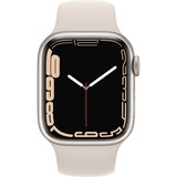 Apple Watch Series 7, Smartwatch Argent/Beige, 41 mm, Aluminium, Wifi, Cellulaire