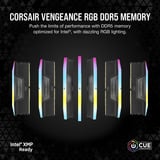 Corsair Kit 32 Go DDR5-6000 (2x16 Go), Mémoire vive Noir, CMH32GX5M2B6000C38, Vengeance RGB, XMP
