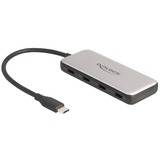 DeLOCK USB 10 Gbps Hub USB Type-C + 4 x USB Type-C femelle en PD 85 Watt Gris