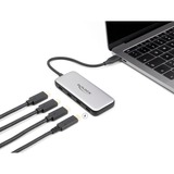 DeLOCK USB 10 Gbps Hub USB Type-C + 4 x USB Type-C femelle en PD 85 Watt Gris