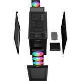 DeepCool CH560 boîtier midi tower Noir | 1x USB-A | 1x USB-C | RGB | Verre Trempé