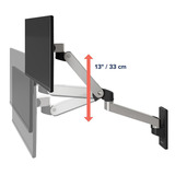 Ergotron LX Pro Bras de moniteur mural, Support de moniteur Aluminium