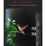 ICY BOX IB-DK2256AC 12-en-1 DisplayLink Hybrid DockingStation, Station d'accueil Noir, HDMI, DisplayPort, LAN, USB Type-C