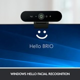 Logitech Brio Stream webcam Noir, 4096 x 2160 pixels, 90 ips, 1280x720@30fps, 1280x720@60fps, 1920x1080@30fps, 1920x1080@60fps, 4096x2160@30fps, 1080p, 5x, 90°