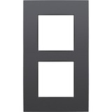 Niko Plaque de recouvrement double avec entraxe de 60 mm - Vertical, Finition Anthracite