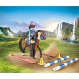 PLAYMOBIL Horses of Waterfall - Zoe & Blaze avec parcours d'obstacles, Jouets de construction 71355