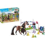 PLAYMOBIL Horses of Waterfall - Zoe & Blaze avec parcours d'obstacles, Jouets de construction 71355